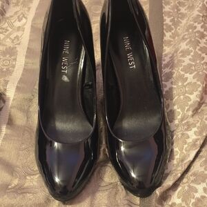 Nine West Glossy Black Heels